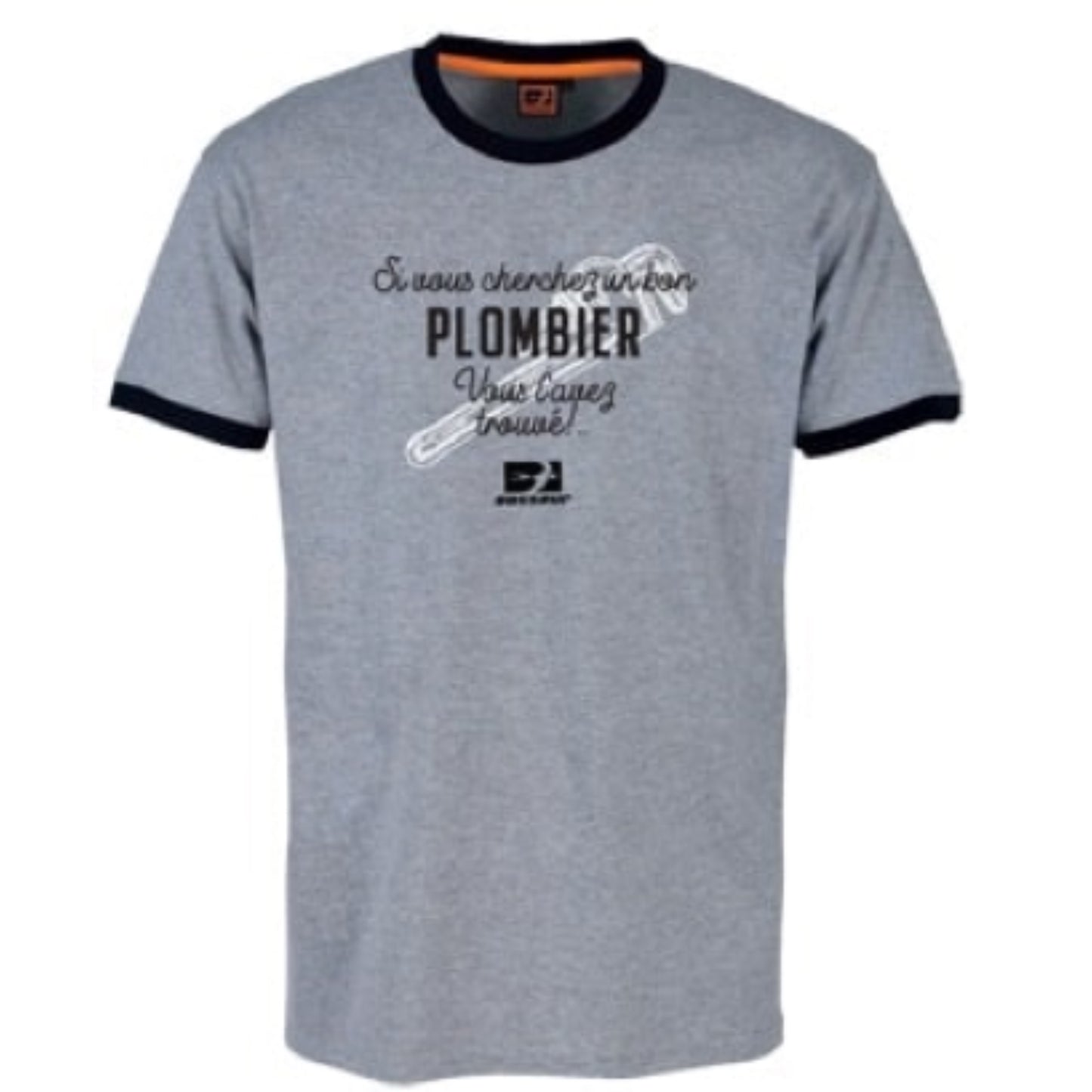 Tee shirt de plombier - 11528  PROTECTION & SECURITE, Tee-shirt de travail BOSSEUR RANGESTOCK