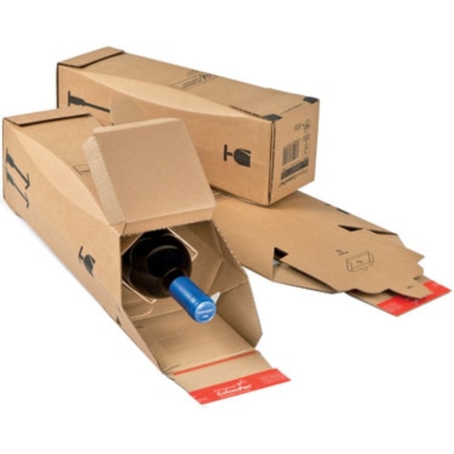 Emballage bouteille en carton (lot de 10)  Carton pour expédition, EMBALLAGE & EXPEDIT. COLOMPAC RANGESTOCK