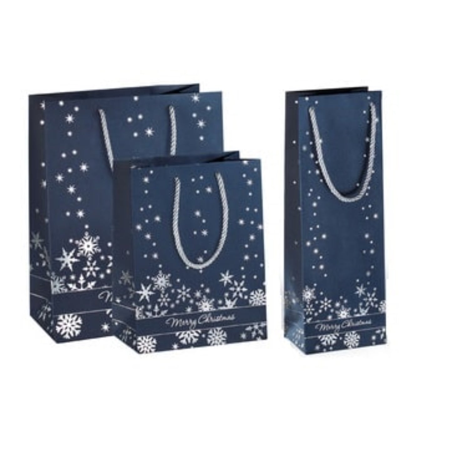 Sac cadeau de Noël "Silver Snowflakes"  EMBALLAGE & EXPEDIT., Sac & sachet papier SIGEL RANGESTOCK