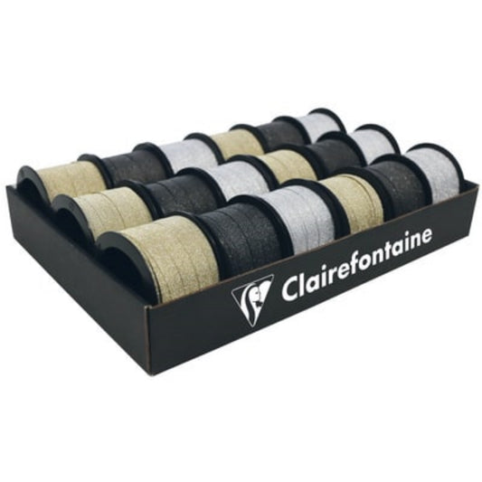  CLAIREFONTAINE  Bolduc sur bobine effet pailleté  Bolduc & raphia, EMBALLAGE & EXPEDIT. RANGESTOCK