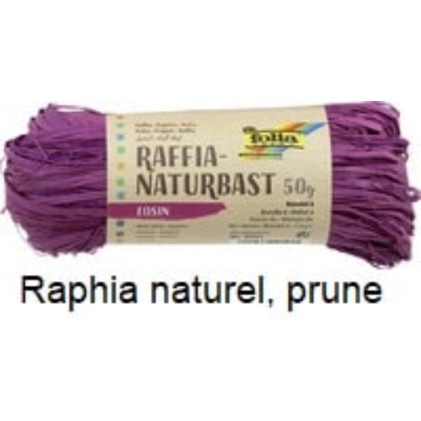 Bobine de raphia naturel coloré  Bolduc & raphia, EMBALLAGE & EXPEDIT. FOLIA RANGESTOCK