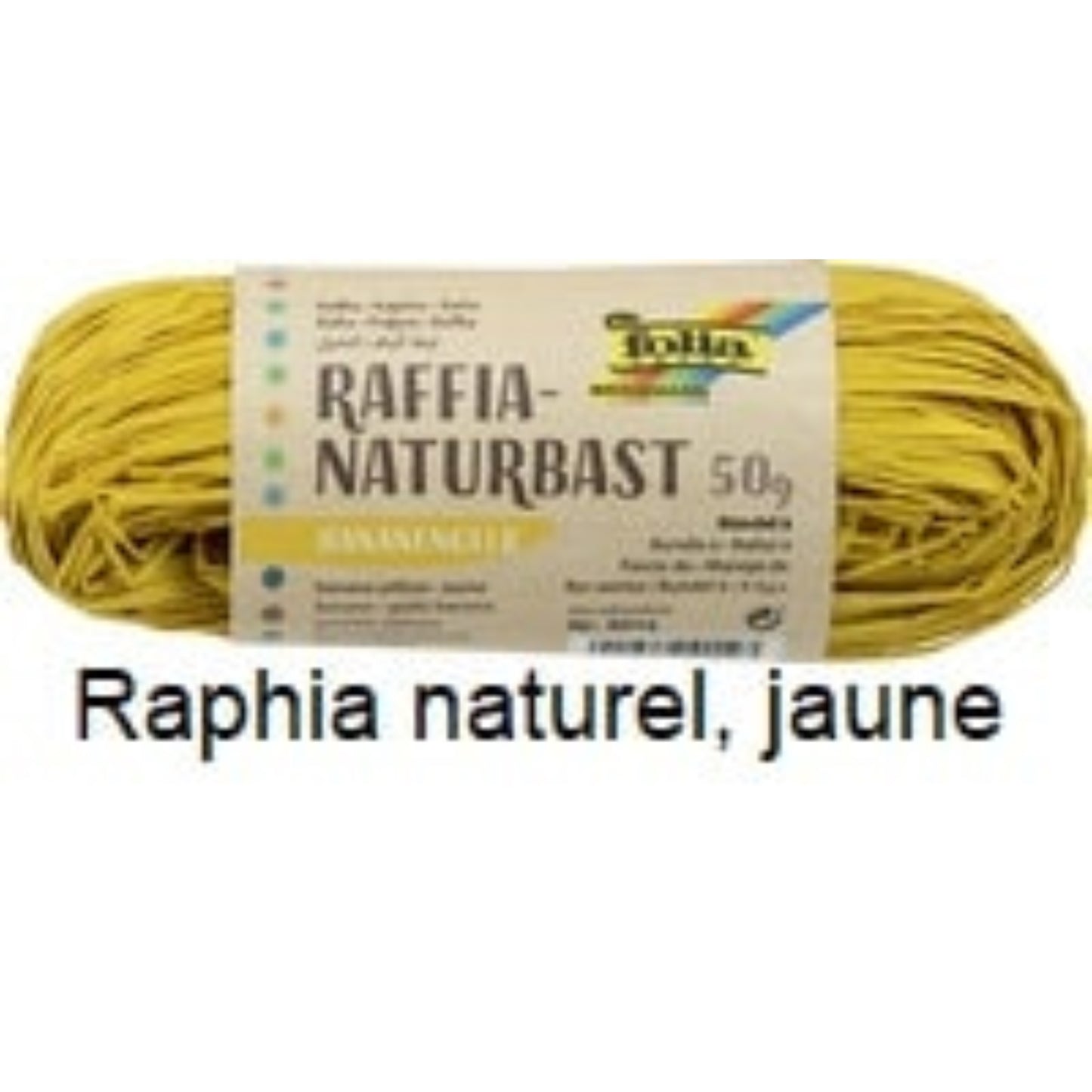 Bobine de raphia naturel coloré  Bolduc & raphia, EMBALLAGE & EXPEDIT. FOLIA RANGESTOCK