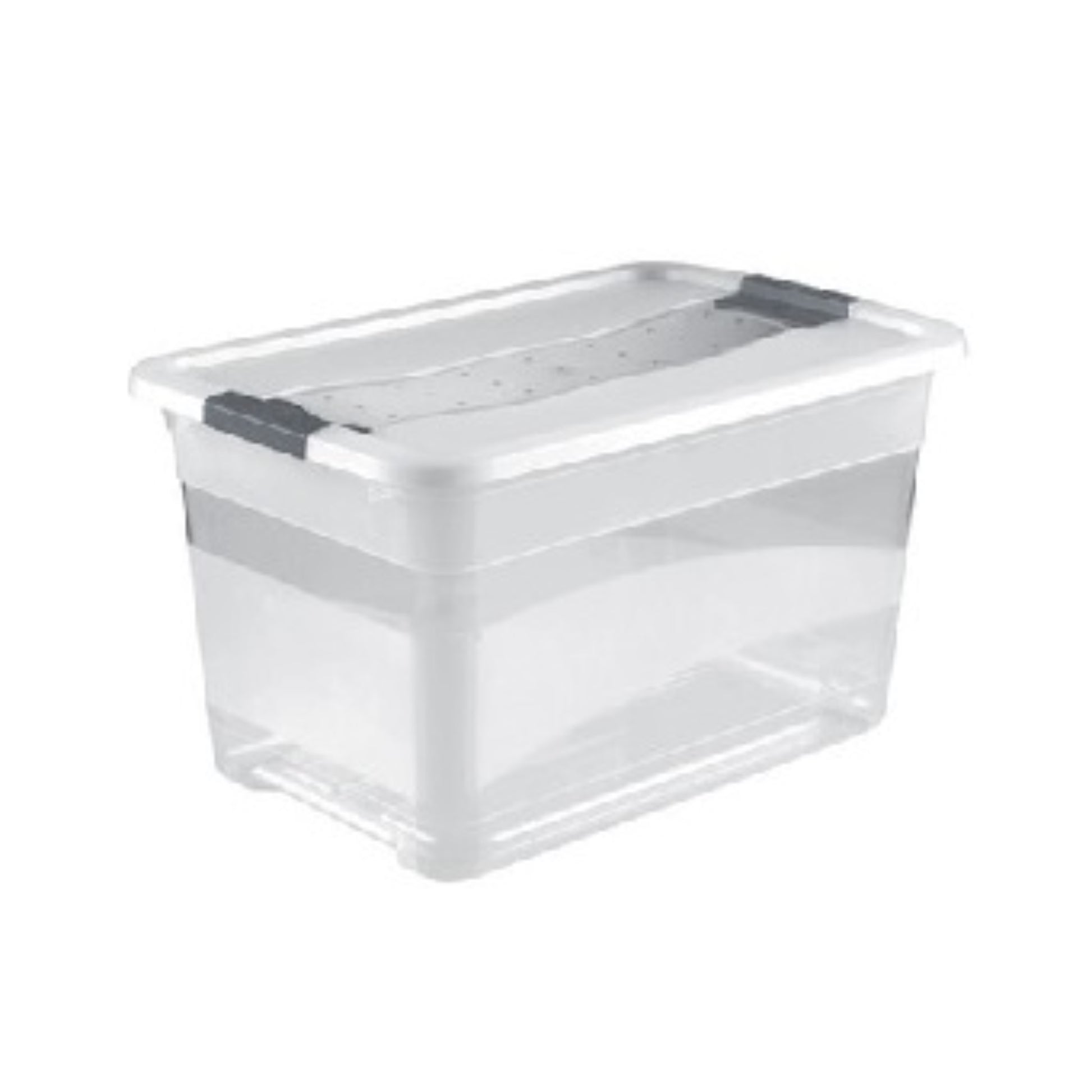 Bac de rangement plastique 52L  Bac plastique avec couvercle, BOITE & BAC KEEEPER RANGESTOCK