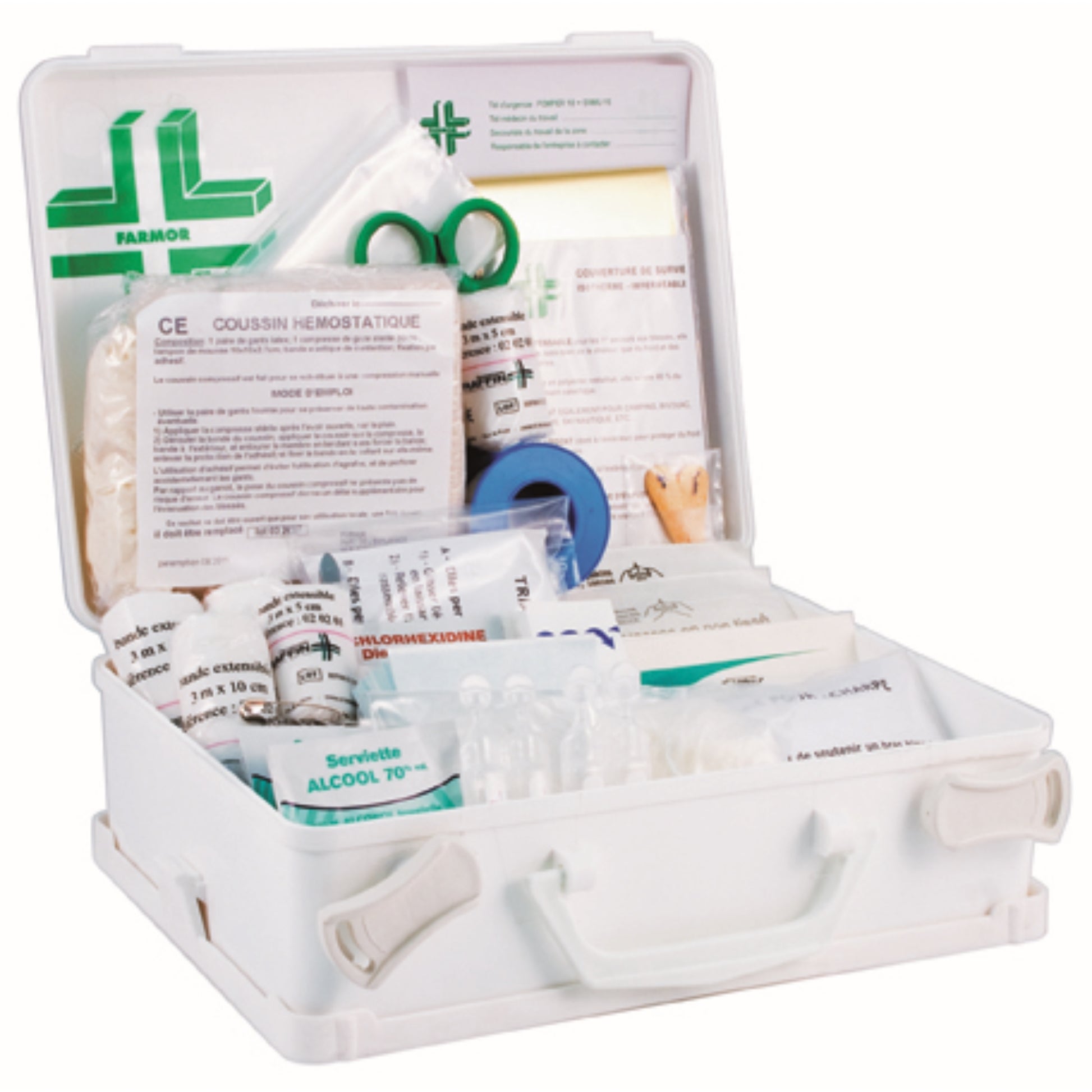 Coffret de secours Médecine du travail  Coffret de secours, PROTECTION & SECURITE FARMOR RANGESTOCK