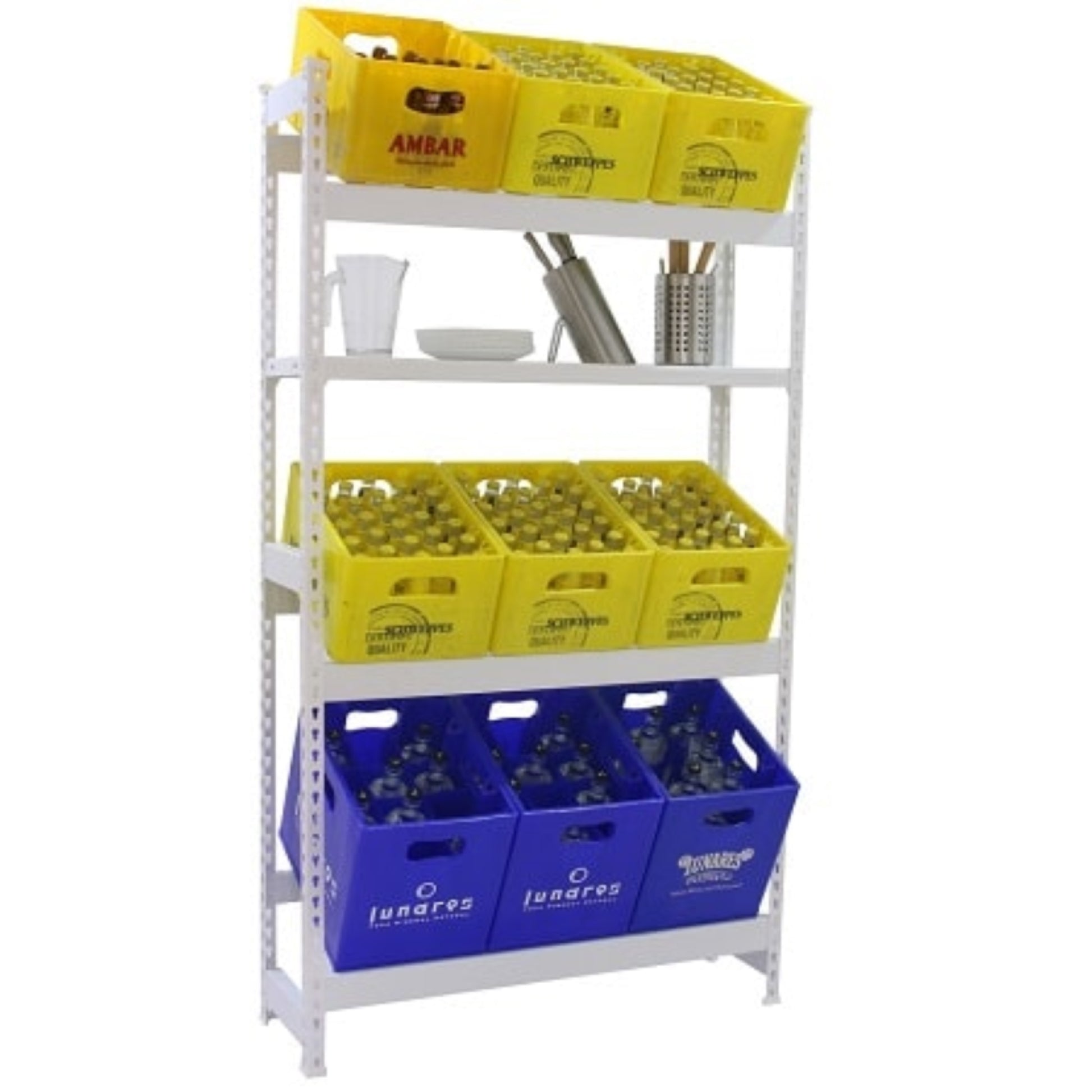 Etagère métallique Simon Bottle 3 + 1 tablette  ETAGERE, Etagère métallique SIMON RACK RANGESTOCK