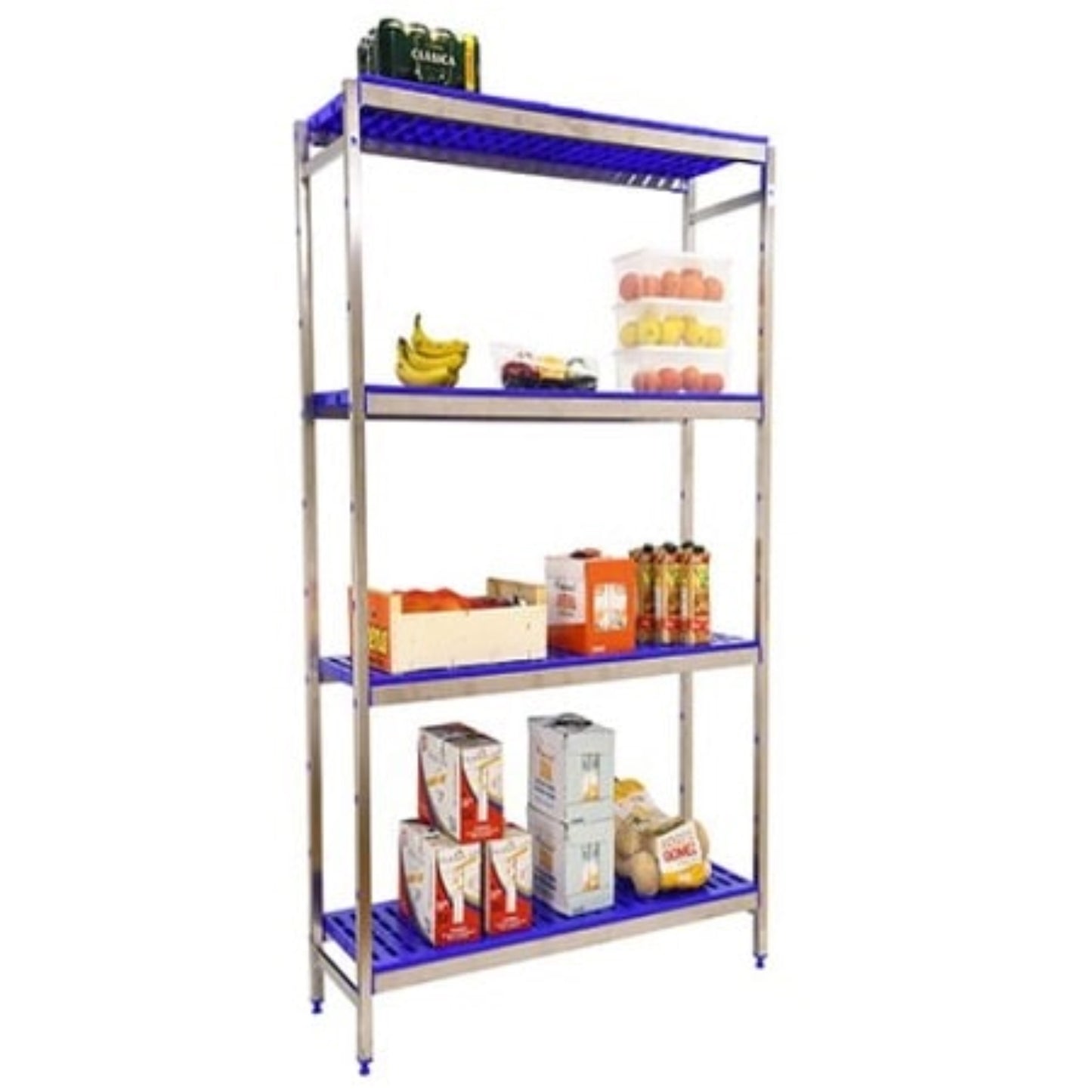 Etagère inox hauteur 1600mm 4 niveaux en plastique  ETAGERE, Etagère inox / plastique SIMON RACK RANGESTOCK