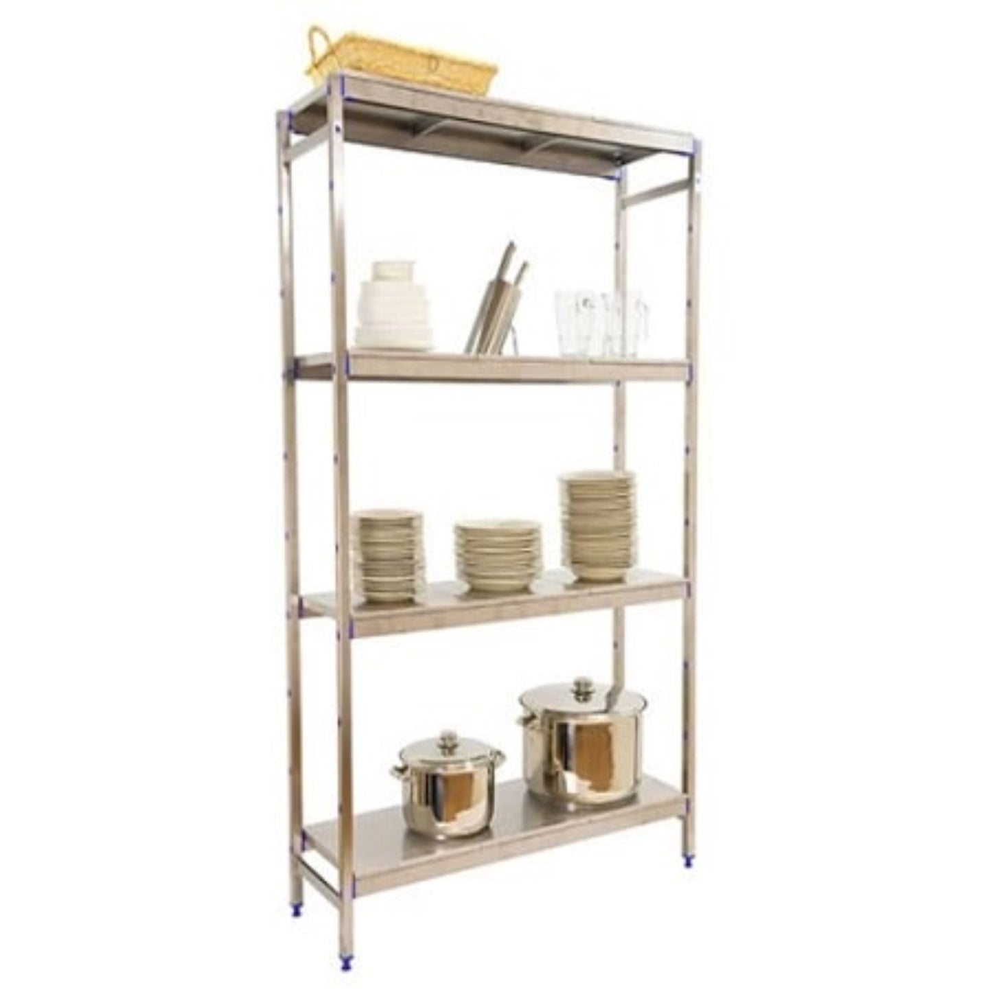 Etagère inox hauteur 1600mm 4 niveaux inox kit initial  ETAGERE, Etagère inox SIMON RACK RANGESTOCK