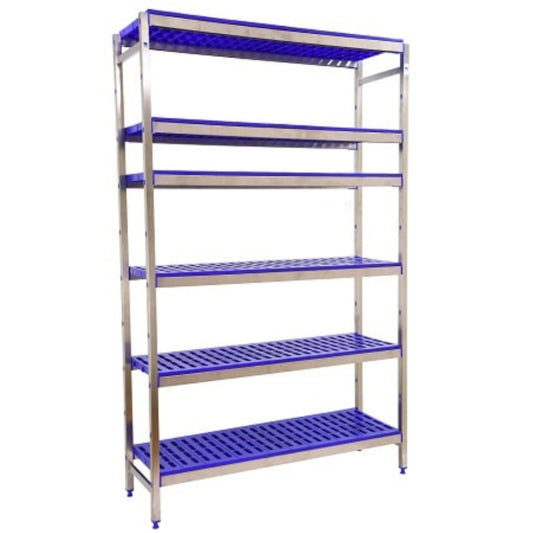 Etagère inox hauteur 2000mm 6 niveaux plastiques  ETAGERE, Etagère inox / plastique SIMON RACK RANGESTOCK