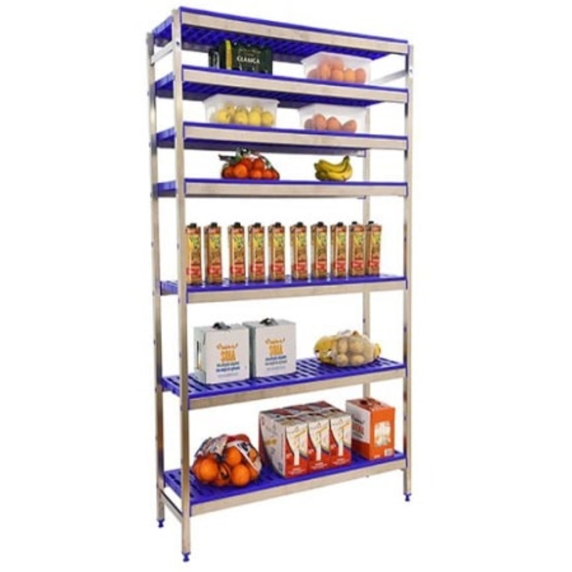 Etagère inox hauteur 2000mm 7 niveaux plastiques  ETAGERE, Etagère inox / plastique SIMON RACK RANGESTOCK