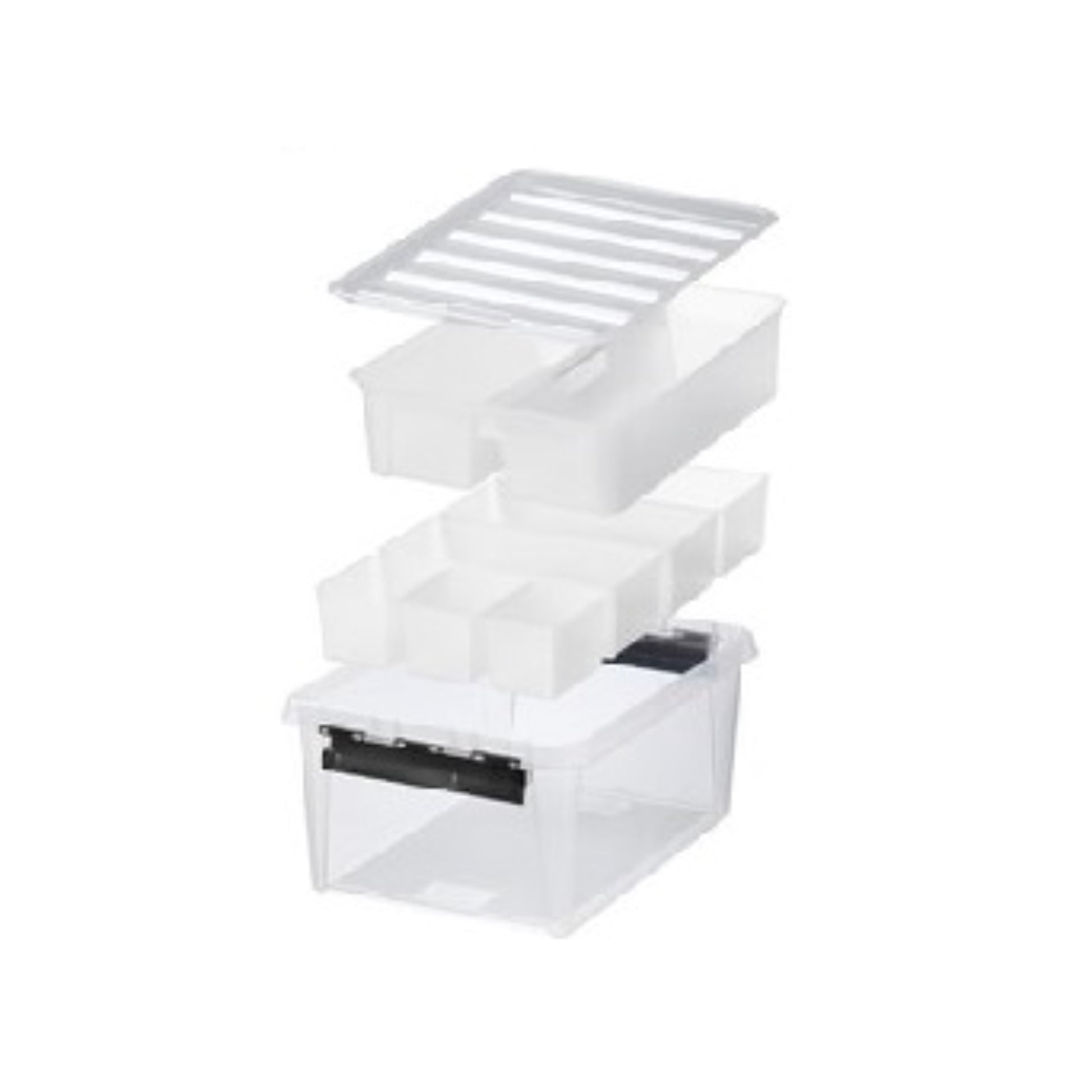 Boite plastique 14L + 7 inserts  BOITE & BAC, Boite plastique + bac de rangement SMARTSTORE RANGESTOCK