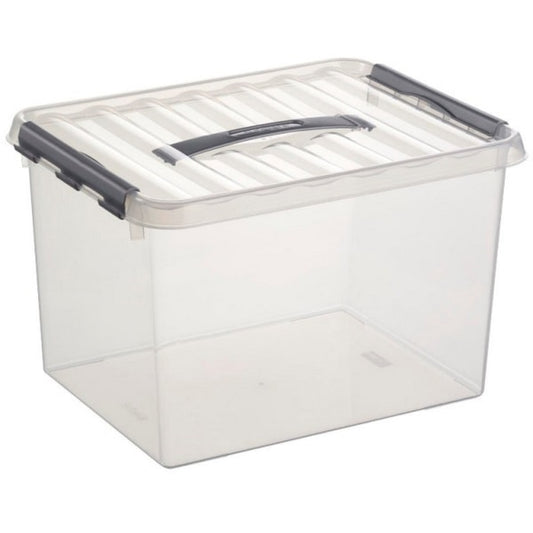 Boite plastique transparente avec couvercle 22L  BOITE & BAC, boite plastique SUNWARE RANGESTOCK