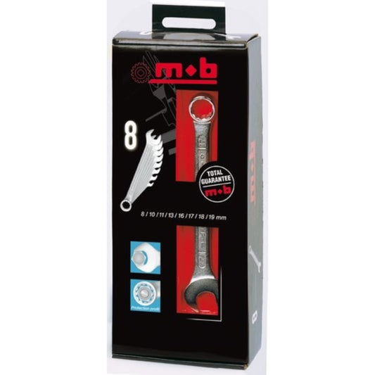  MOB OUTILLAGE  Clés mixtes - X8 en coffret - 8 à 24 mm  Clé, OUTIL A MAIN RANGESTOCK