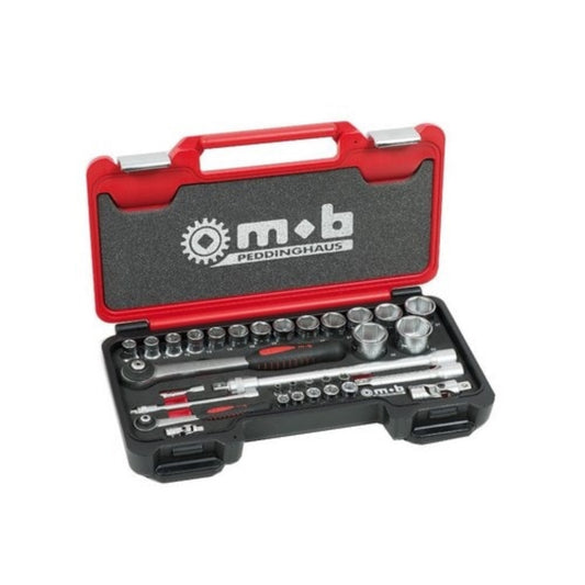  MOB OUTILLAGE  Coffret outillage douilles 6 pans - 1/4" - 1/2" (4 à 32mm) - 33 pièces  composition outillage, OUTIL A MAIN RANGESTOCK