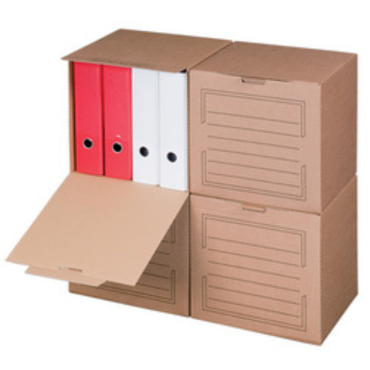 Conteneur d'archives couvercle frontal  BOITE & BAC, boite archive carton SMARTBOXPRO RANGESTOCK