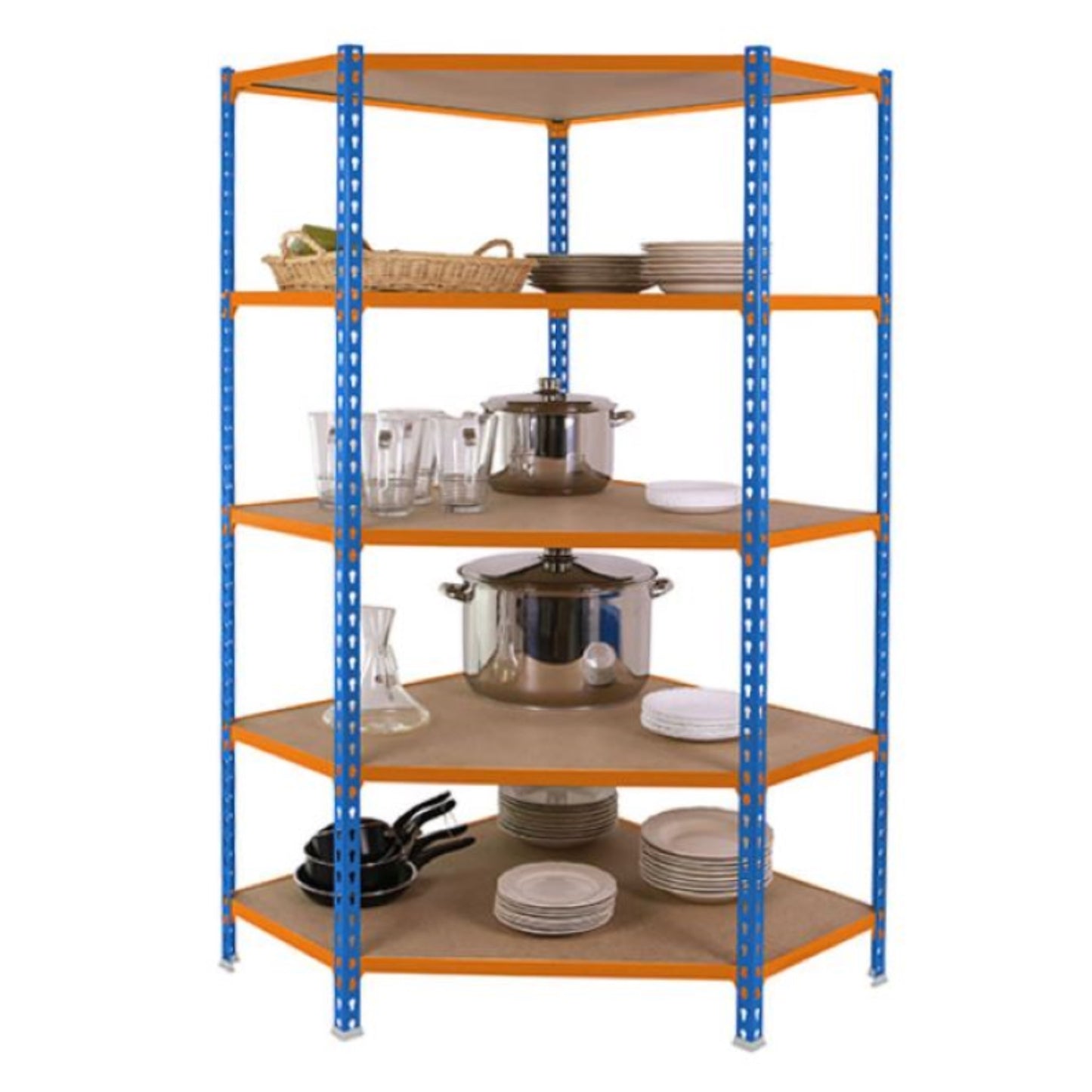 Etagère bois/métal d'angle 1800x900mm  ETAGERE, Etagère bois métal SIMON RACK RANGESTOCK