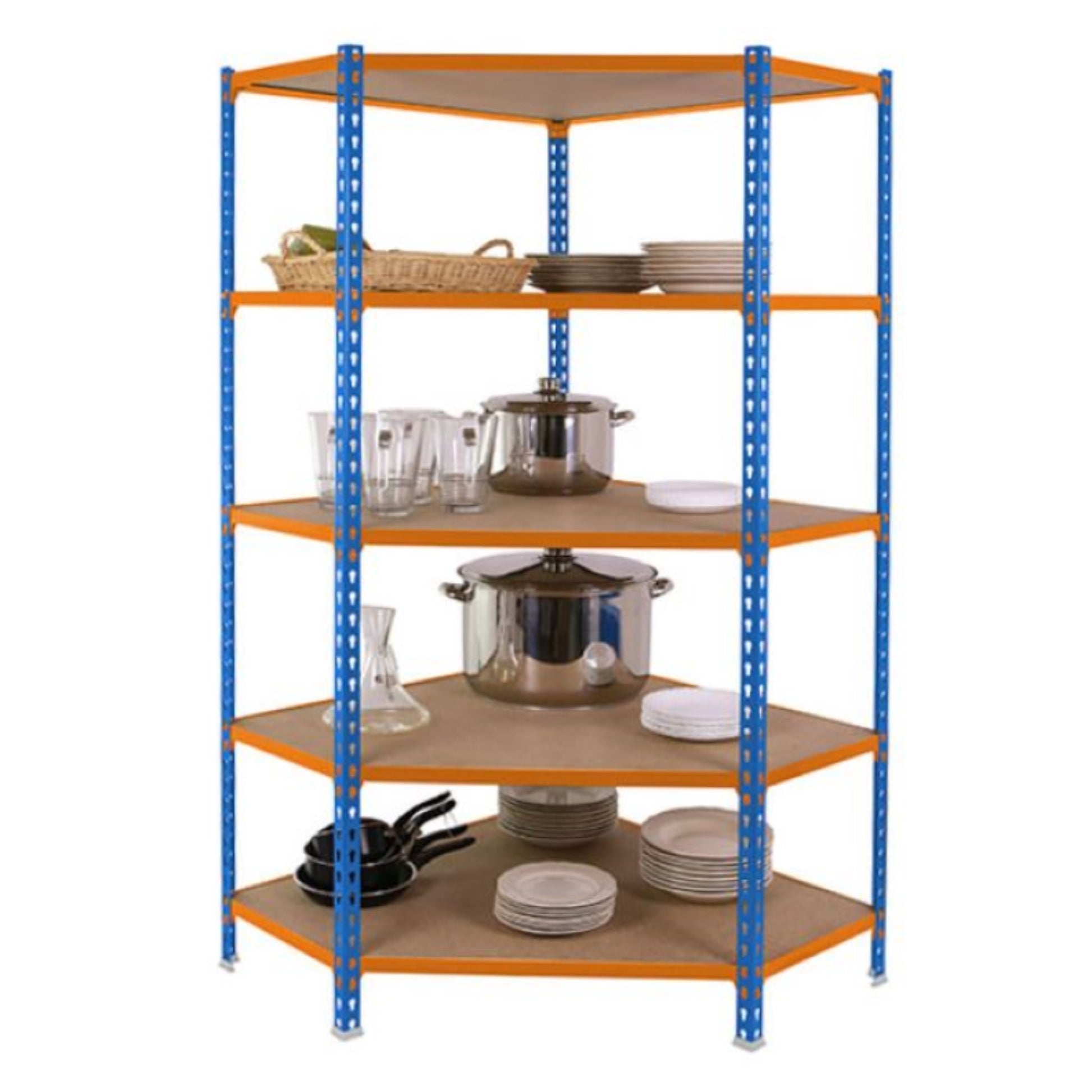 Etagère bois/métal d'angle 1800x900mm  ETAGERE, Etagère bois métal SIMON RACK RANGESTOCK