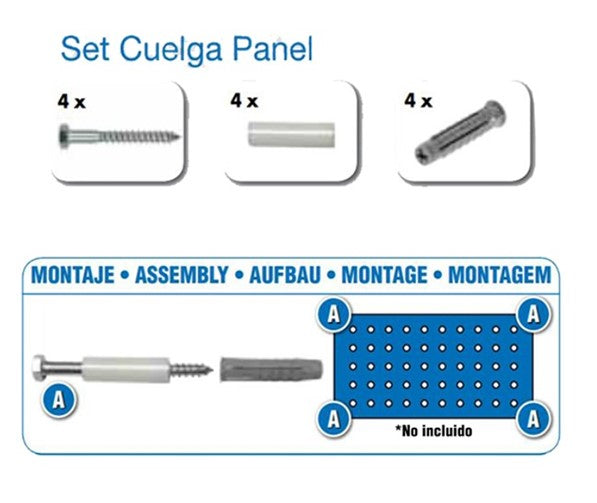 Fixation pour armoire murale & panneau perforé  Accessoires pour établi, ETABLI SIMON RACK RANGESTOCK