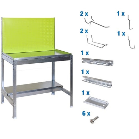 Table de rempotage avec panneau outils BT2 + 9 accessoires  ETABLI, Etabli atelier avec accessoires SIMON RACK RANGESTOCK