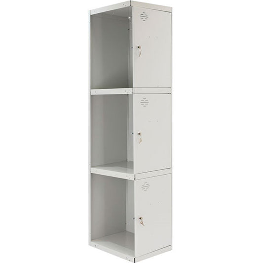  SIMON RACK  Vestiaire industriel 3 cases / 1 colonne module suivant en kit  VESTIAIRE, Vestiaire industriel 3 cases en kit RANGESTOCK