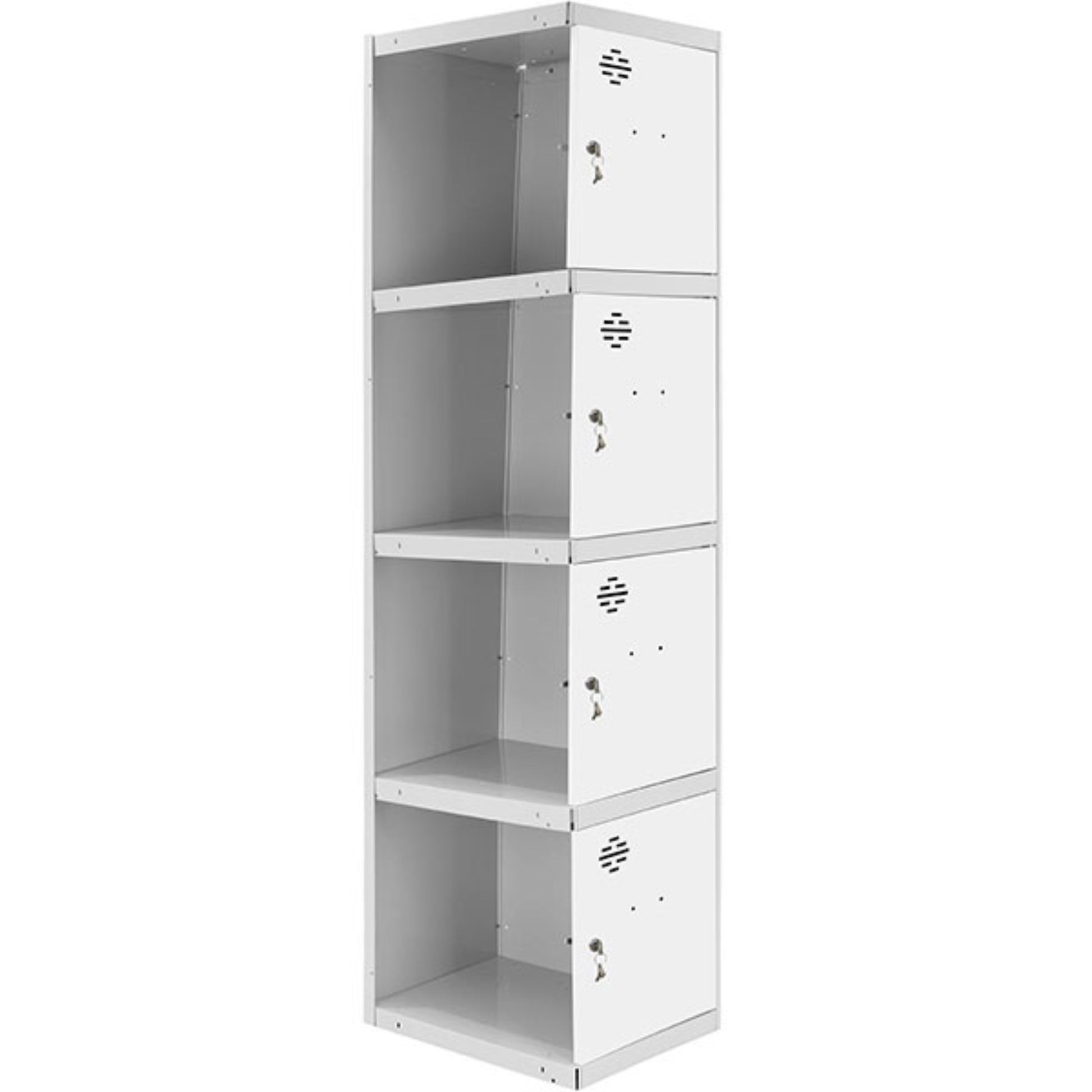  SIMON RACK  Vestiaire industriel 4 cases / 1 colonne module suivant en kit  VESTIAIRE, Vestiaire industriel 4 cases en kit RANGESTOCK