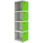  SIMON RACK  Vestiaire industriel 4 cases / 1 colonne module suivant en kit  VESTIAIRE, Vestiaire industriel 4 cases en kit RANGESTOCK