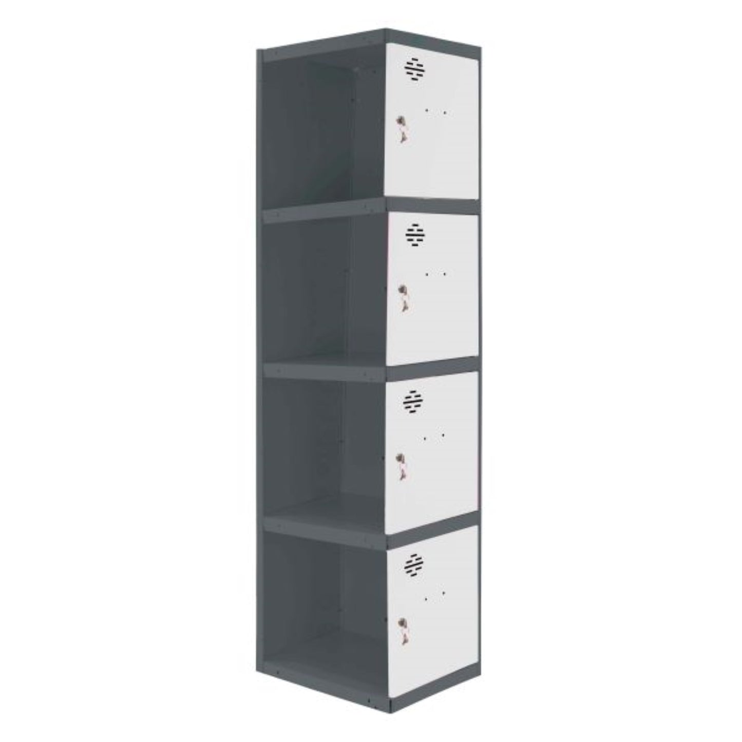  SIMON RACK  Vestiaire industriel 4 cases / 1 colonne module suivant en kit  VESTIAIRE, Vestiaire industriel 4 cases en kit RANGESTOCK