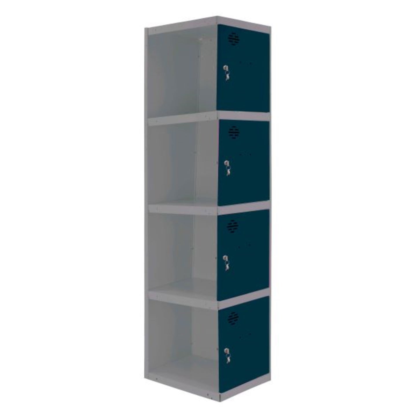  SIMON RACK  Vestiaire industriel 4 cases / 1 colonne module suivant en kit  VESTIAIRE, Vestiaire industriel 4 cases en kit RANGESTOCK