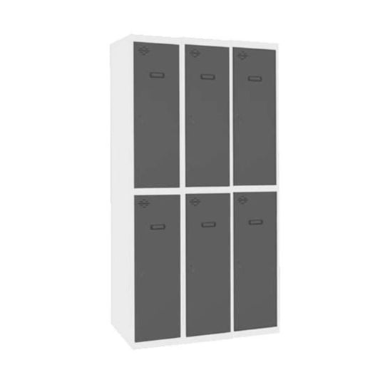  SIMON RACK  Vestiaire industriel bi place 6 cases / 3 colonnes en kit  VESTIAIRE, Vestiaire industriel bi place en kit RANGESTOCK