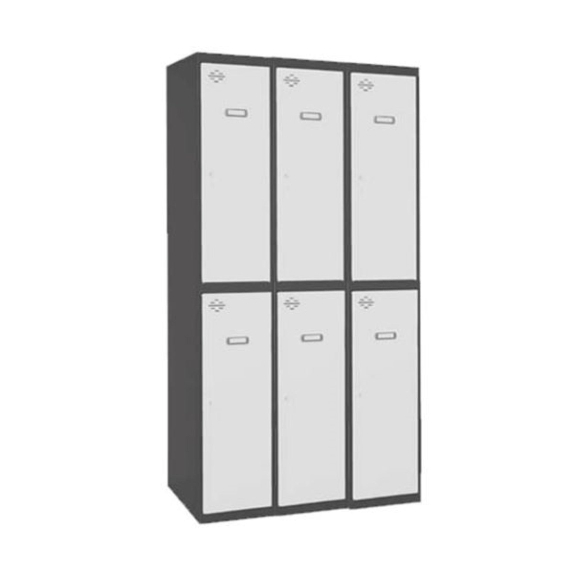 Vestiaire industriel bi place 6 cases / 3 colonnes en kit  VESTIAIRE, Vestiaire industriel bi place en kit SIMON RACK RANGESTOCK