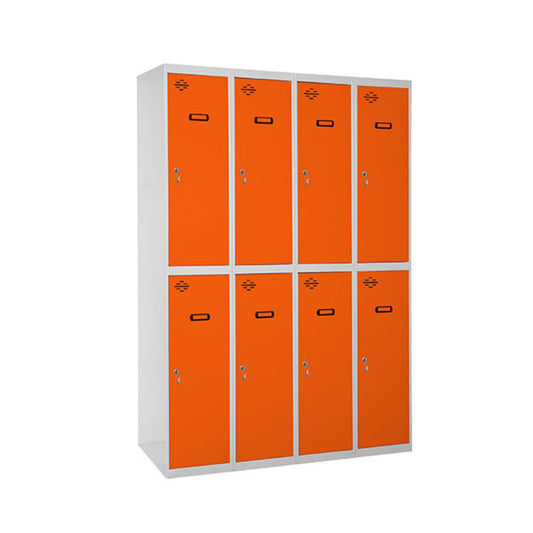  SIMON RACK  Vestiaire industriel bi place 8 cases / 4 colonnes  en kit  VESTIAIRE, Vestiaire industriel bi place en kit RANGESTOCK